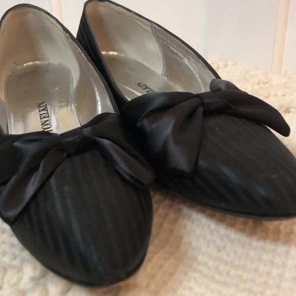 Vintage Newton Elkin Bow Detail Almond Toe Short Heel Shoe - Picture 5 of 11